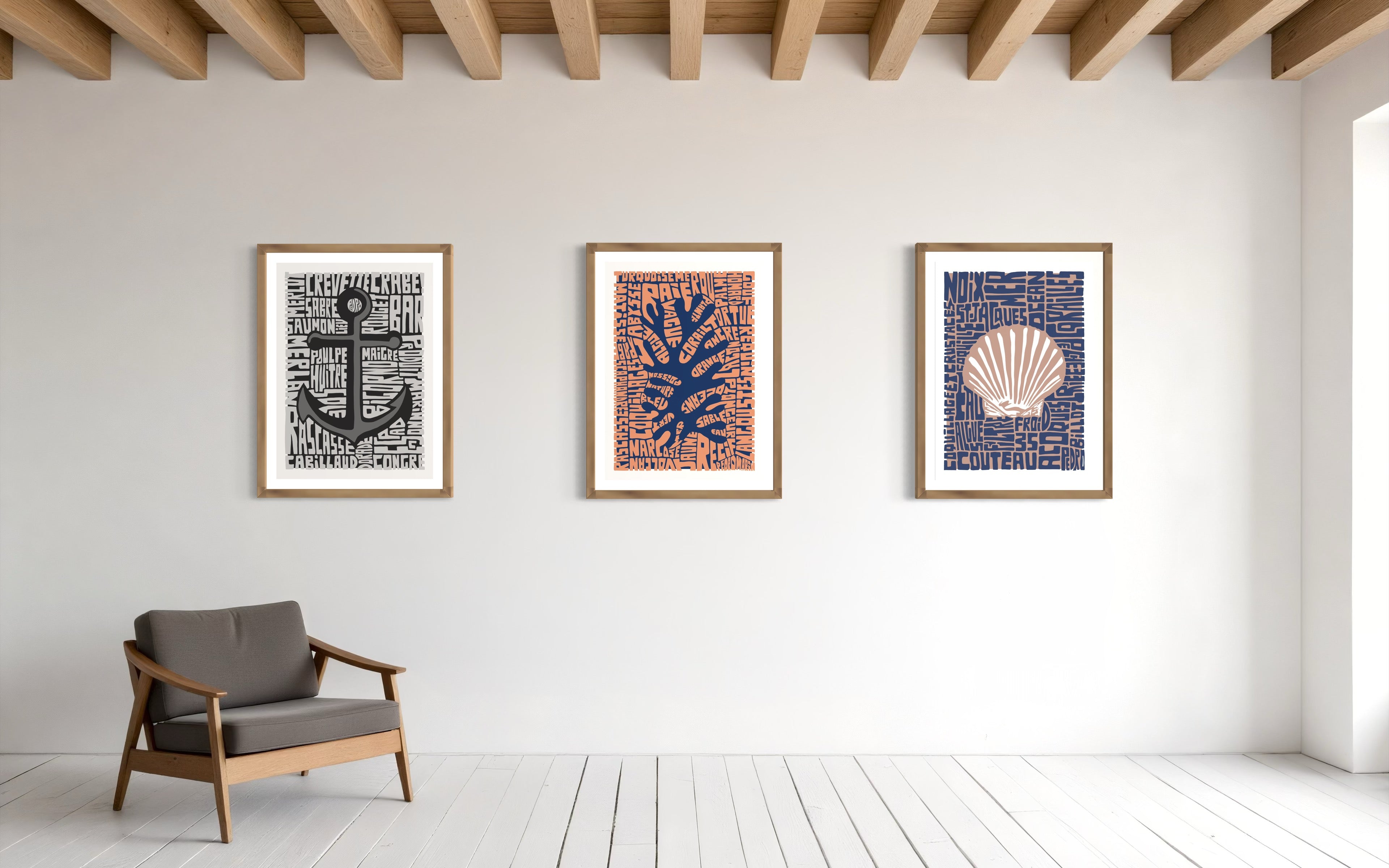 Affiche_Poster_Ancre_Corail_Coquille_AFISH_STUDIO