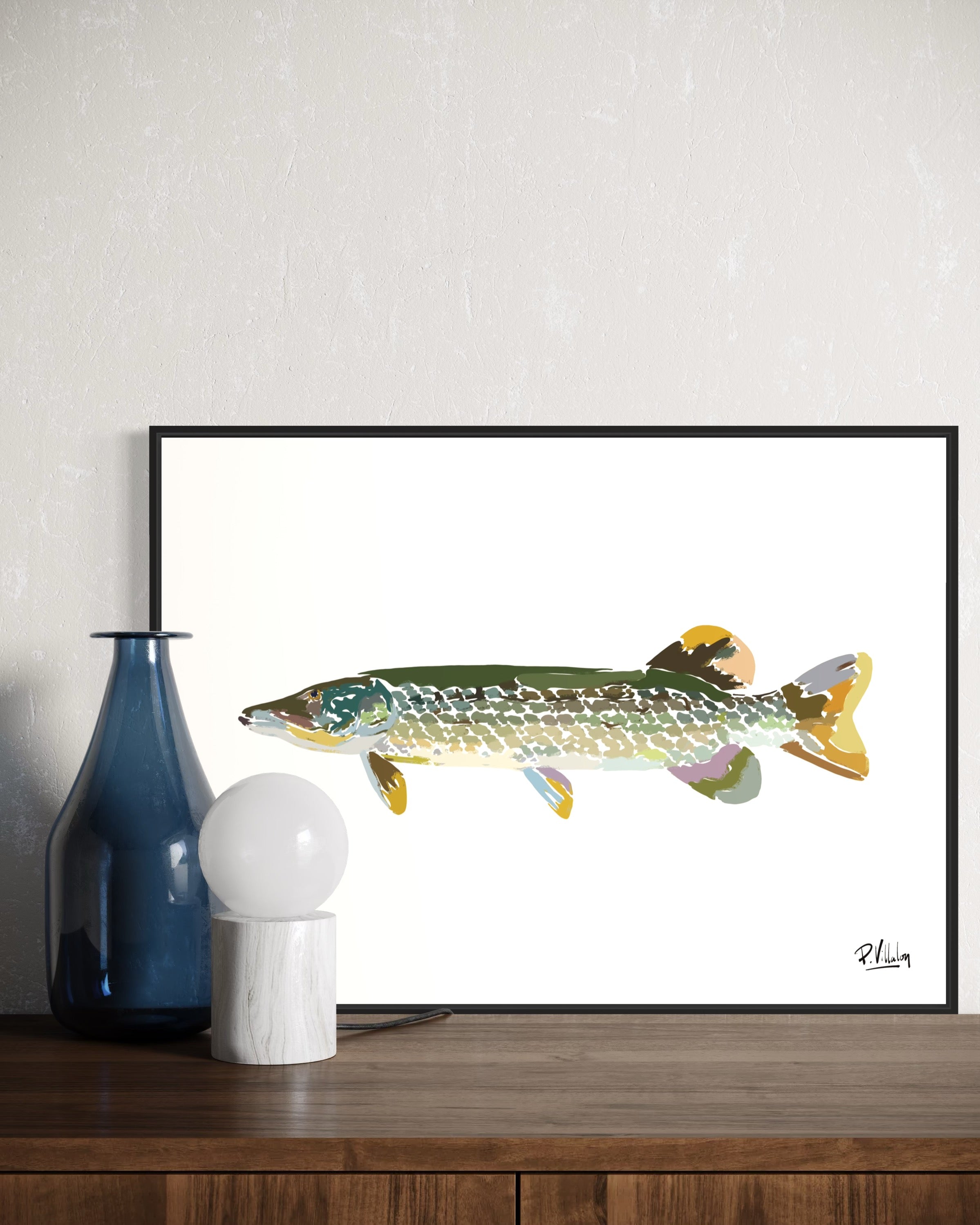Affiche_Poster_Brochet_Rivière_AFISH_STUDIO