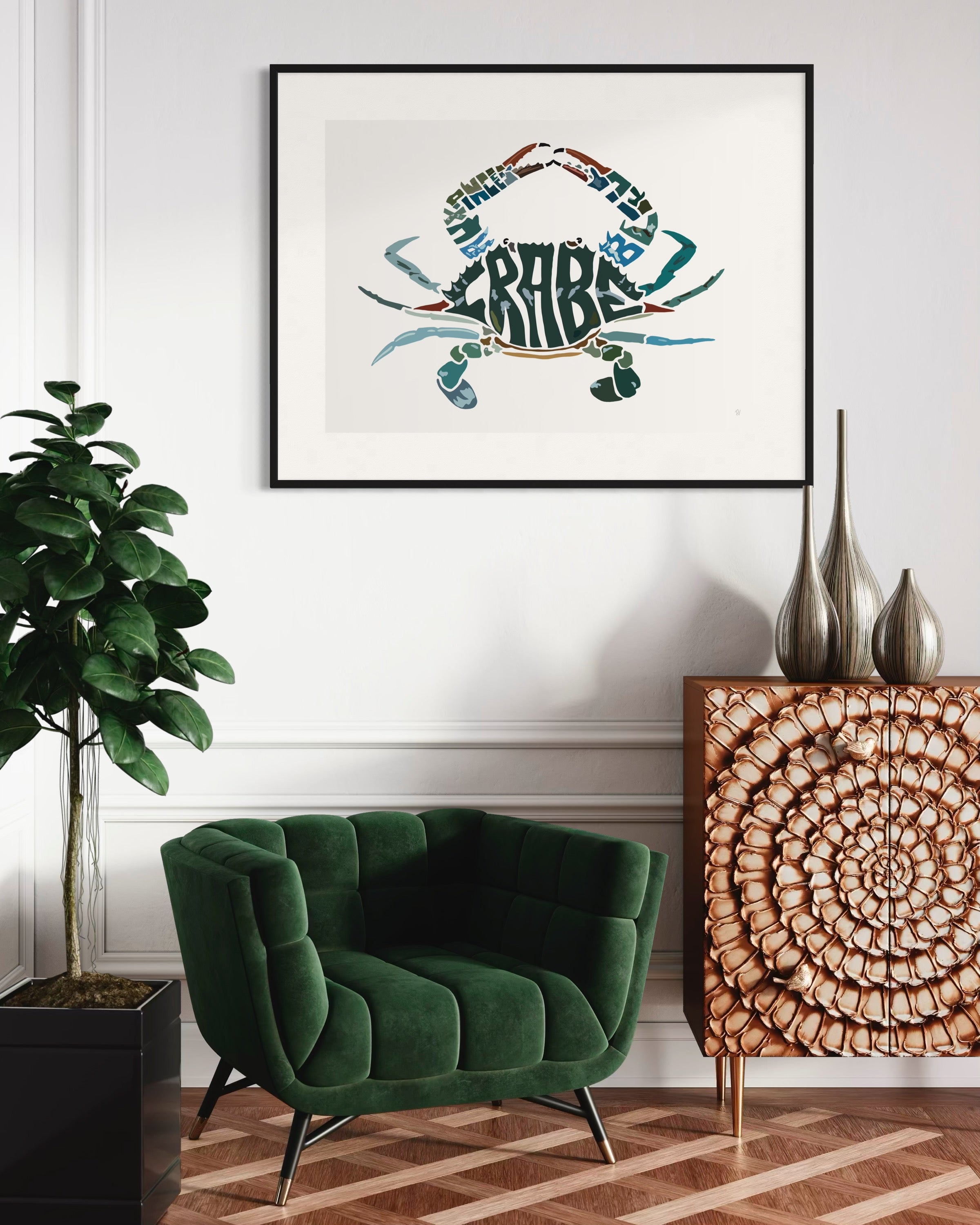 Affiche_Poster_Crabe_Bleu_AFISH_STUDIO