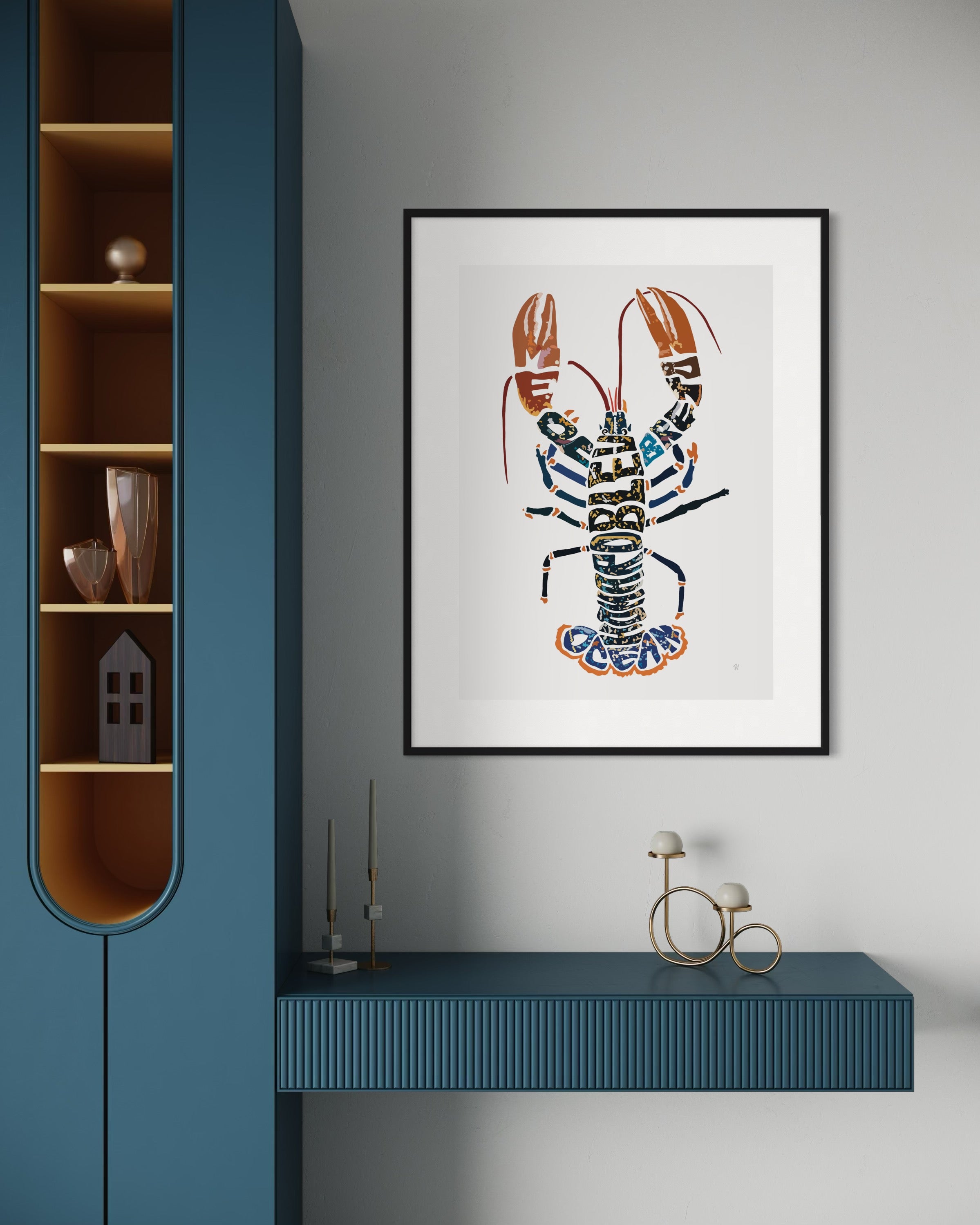 Affiche_Poster_Homard_Bleu_AFISH_STUDIO