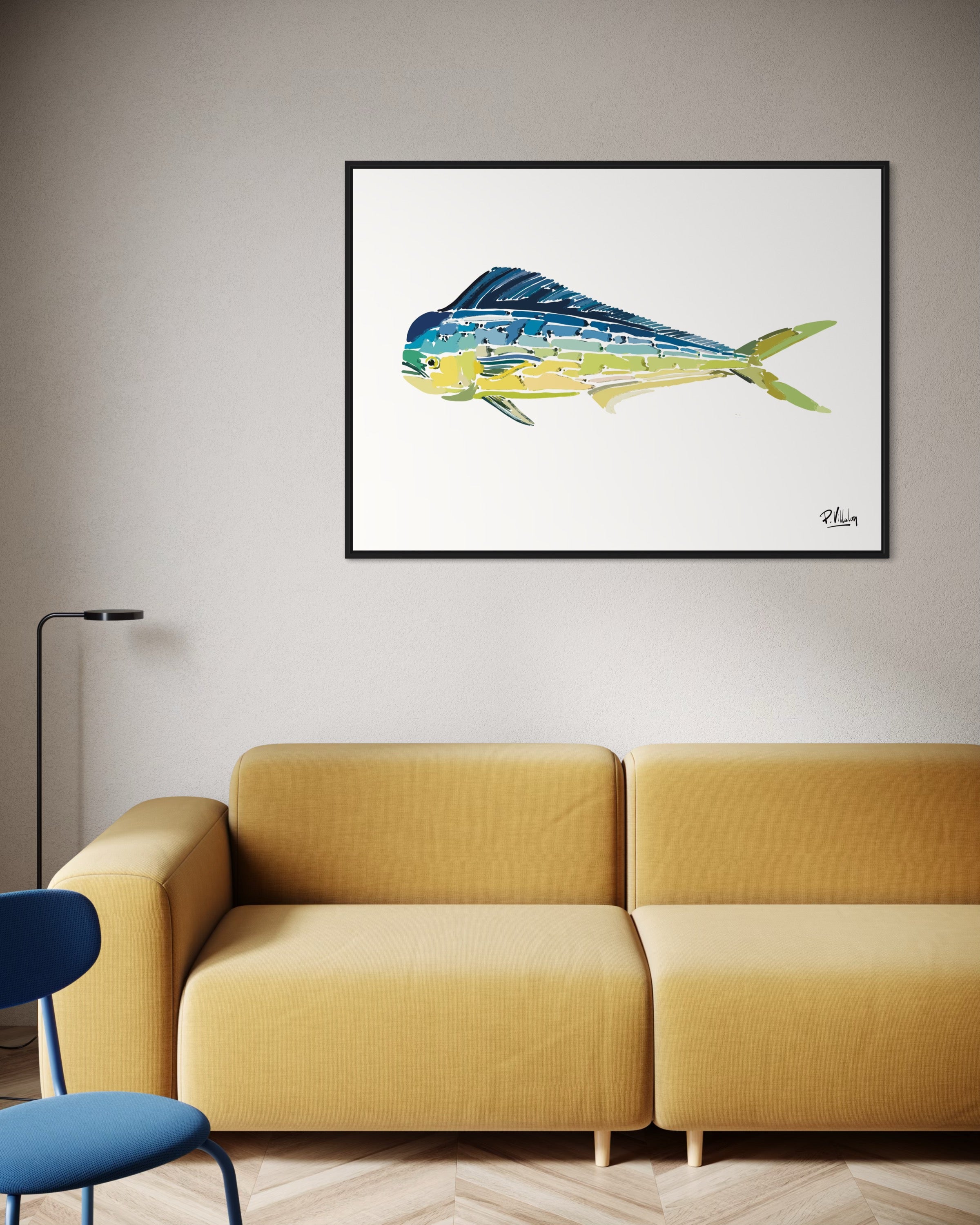 Affiche_Poster_Mahi-Mahi_Coryphène_AFISH_STUDIO