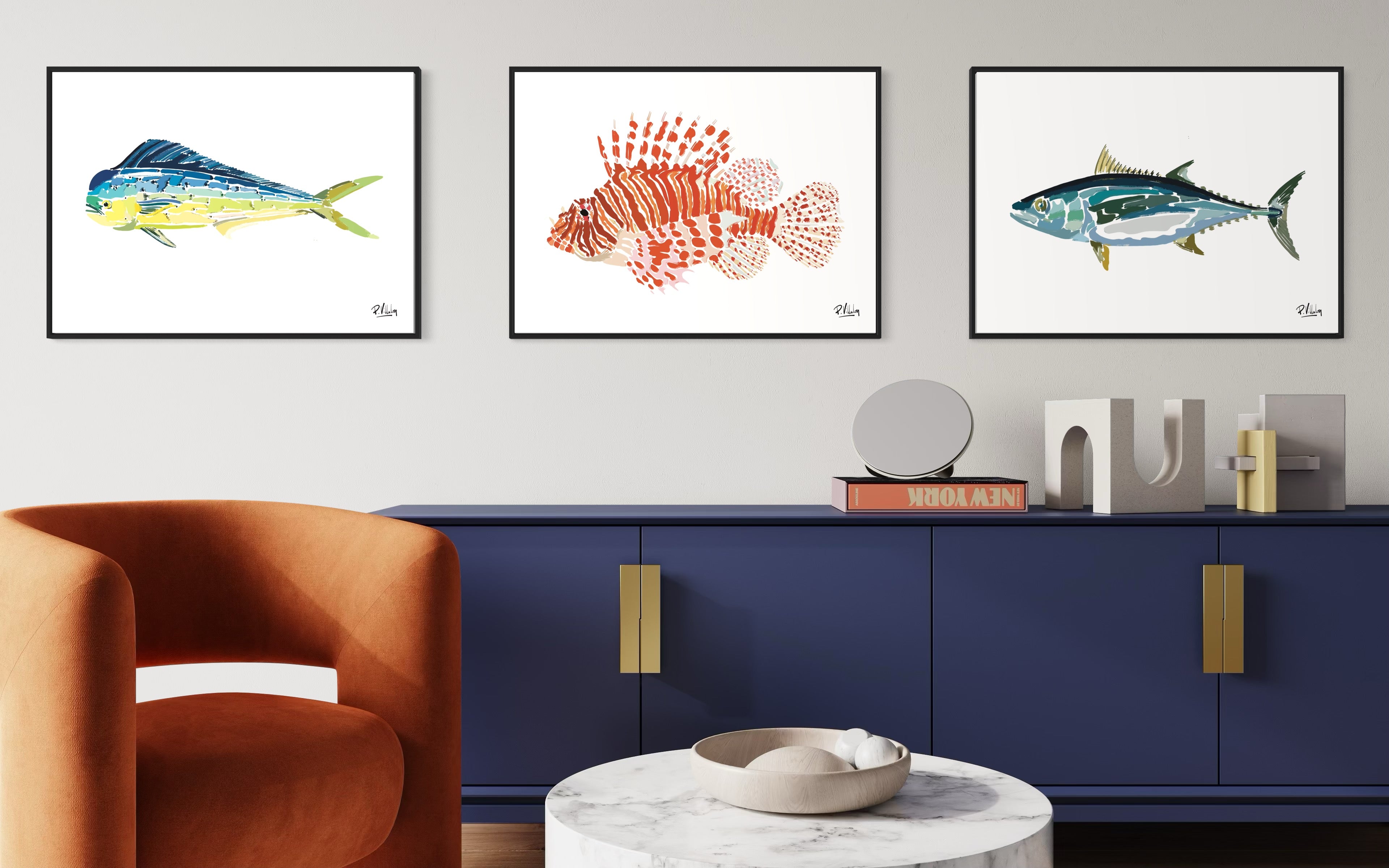 Affiche_Poster_Mahi-Mahi_Rascasse_Thon_AFISH_STUDIO