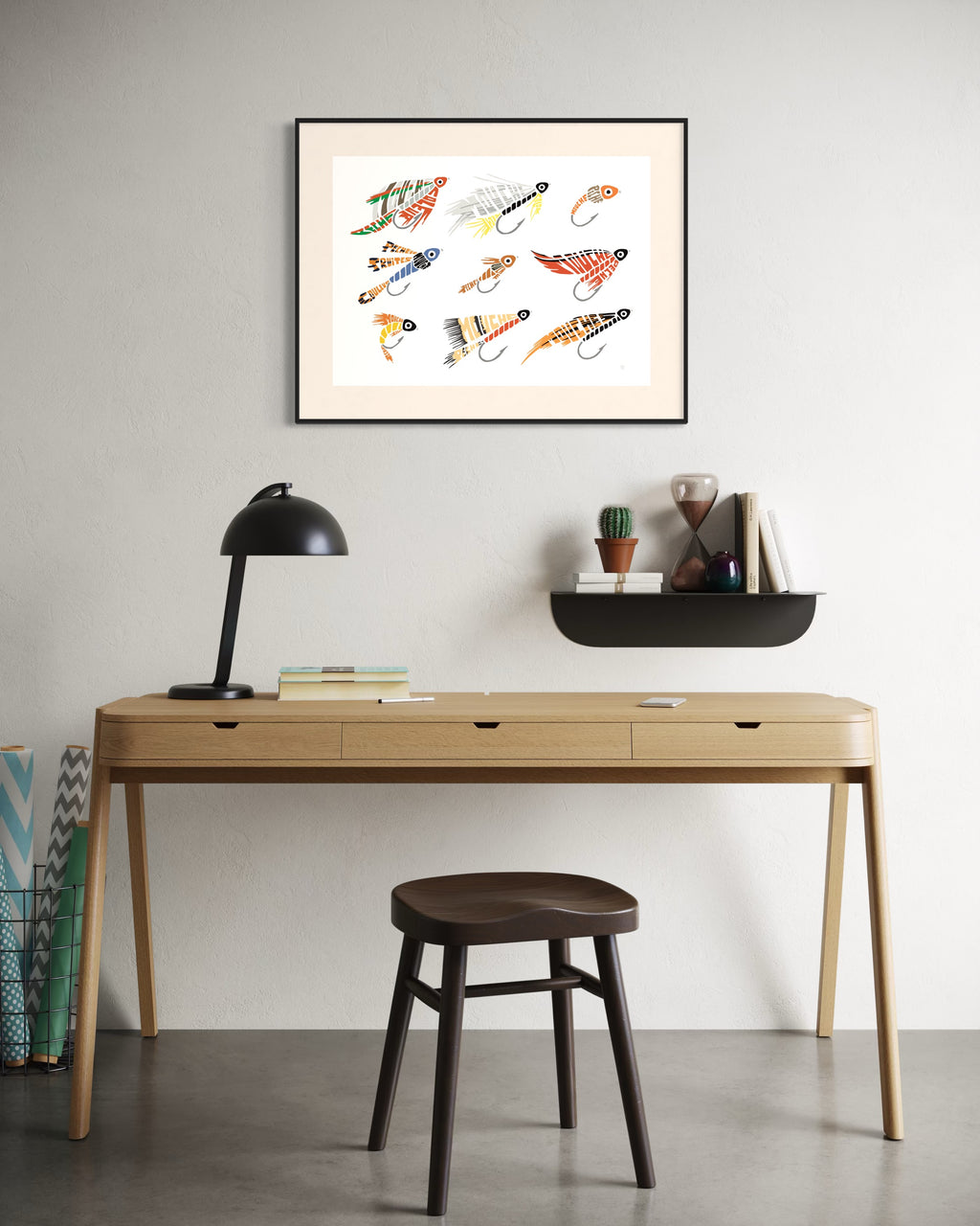 Affiche_Poster_Mouches_Truite_AFISH_STUDIO