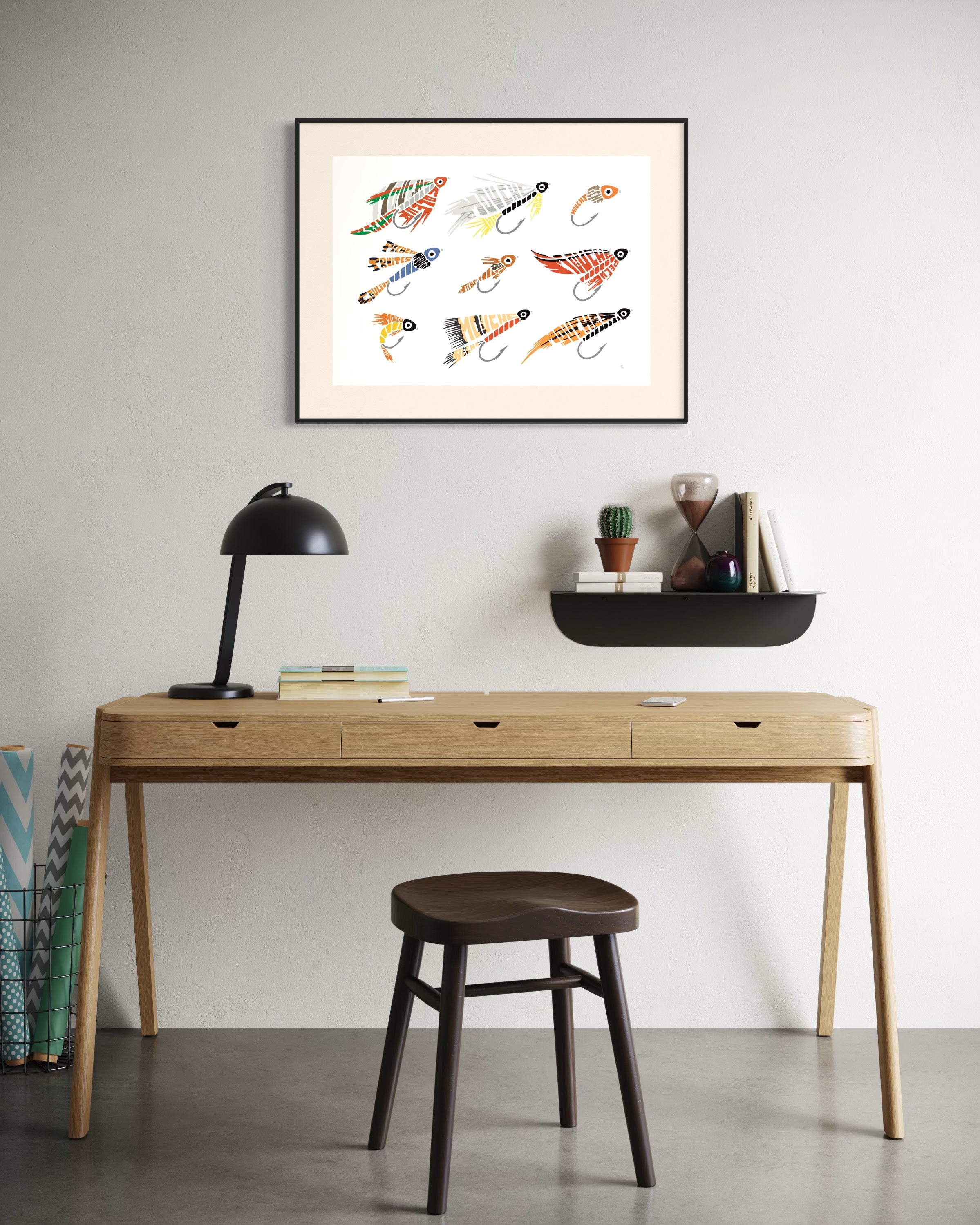 Affiche_Poster_Mouches_Truite_AFISH_STUDIO