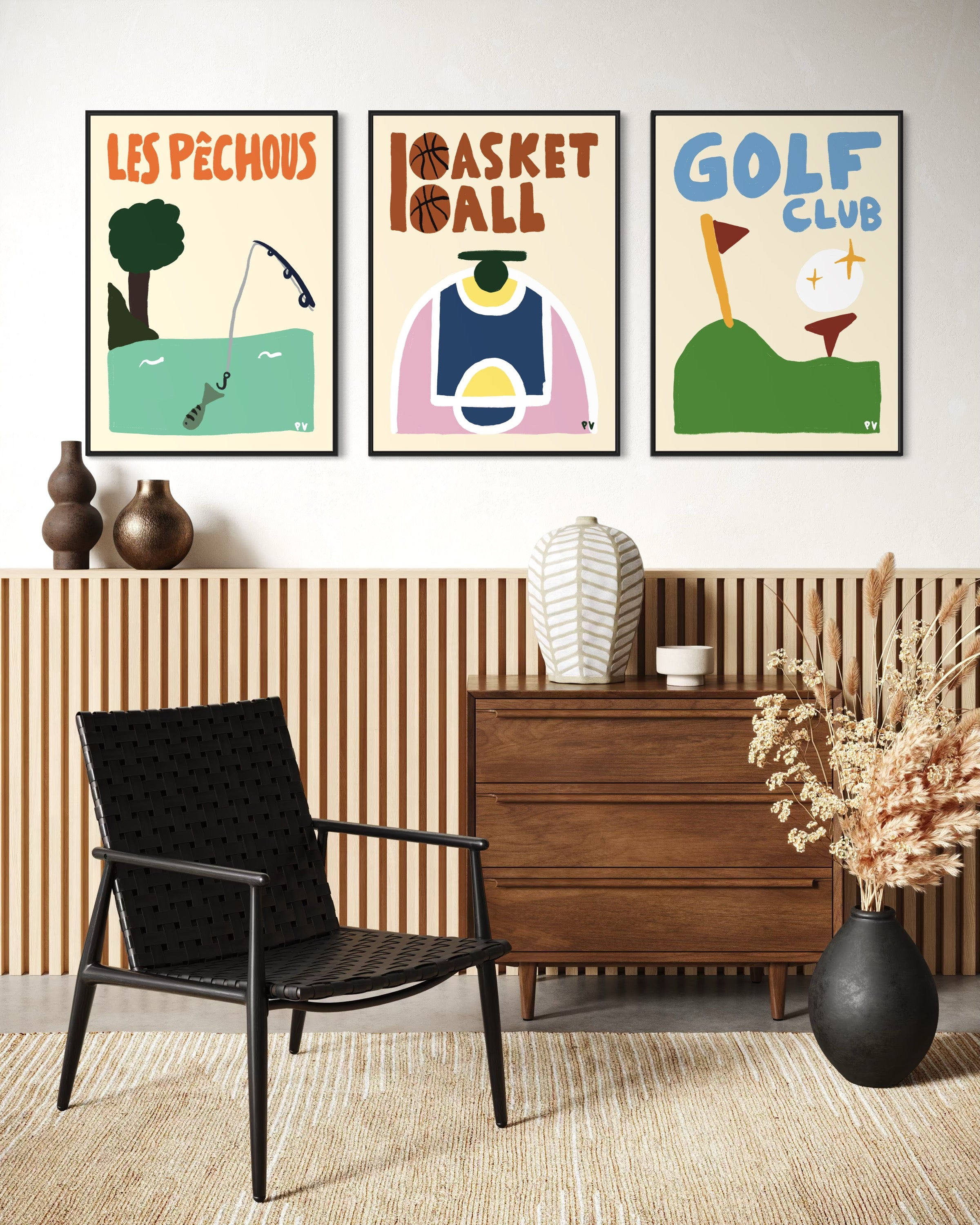 Affiche_Poster_Peche_Basket_Golf_AFISH_STUDIO