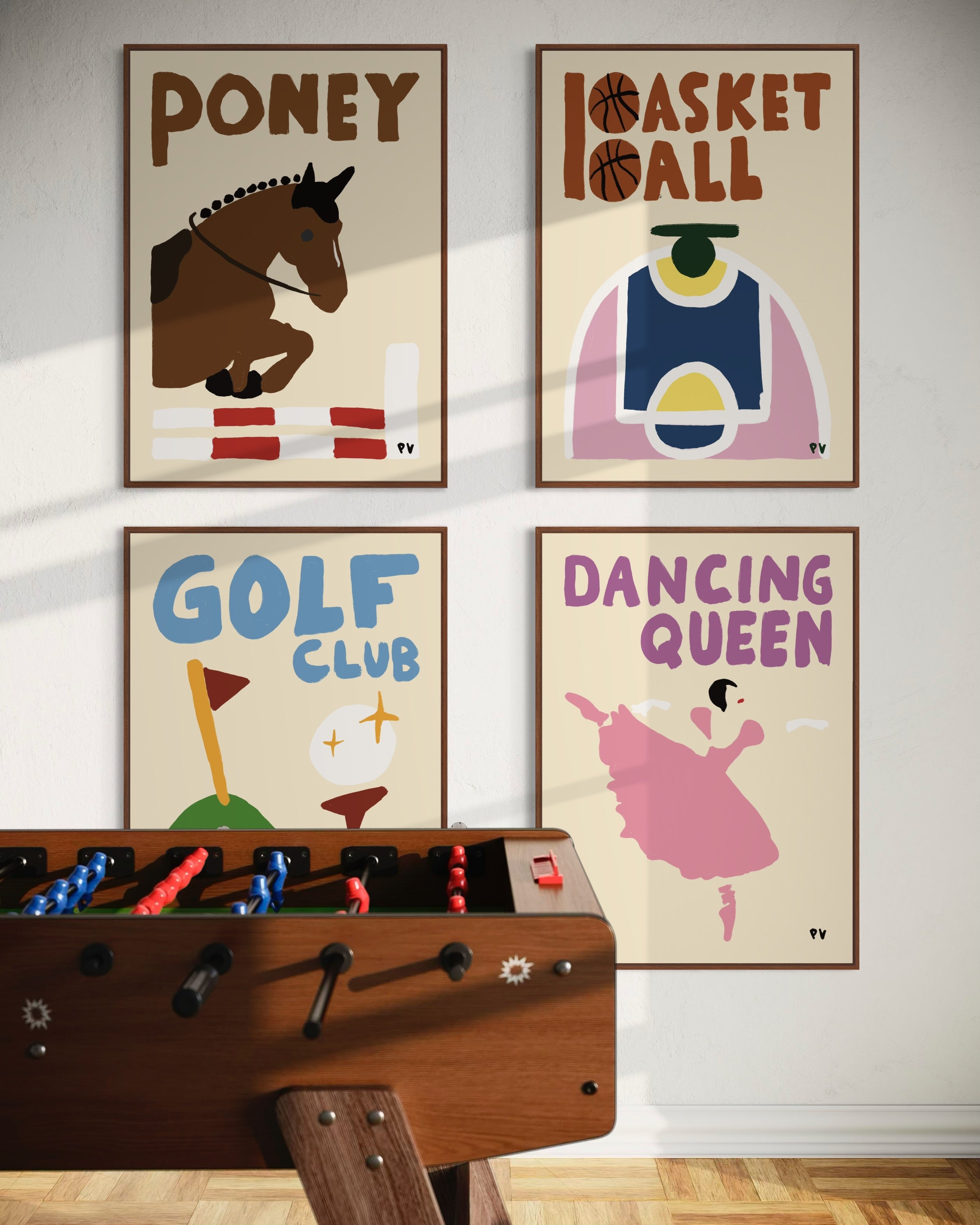 Affiche_Poster_Poney_Basket_Golf_Danse_AFISH_STUDIO